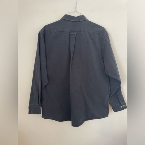 Vintage CC Filson Alaskan Guide Shirt Dark Grey charcoal Twill Mens Sz L - Picture 9 of 13